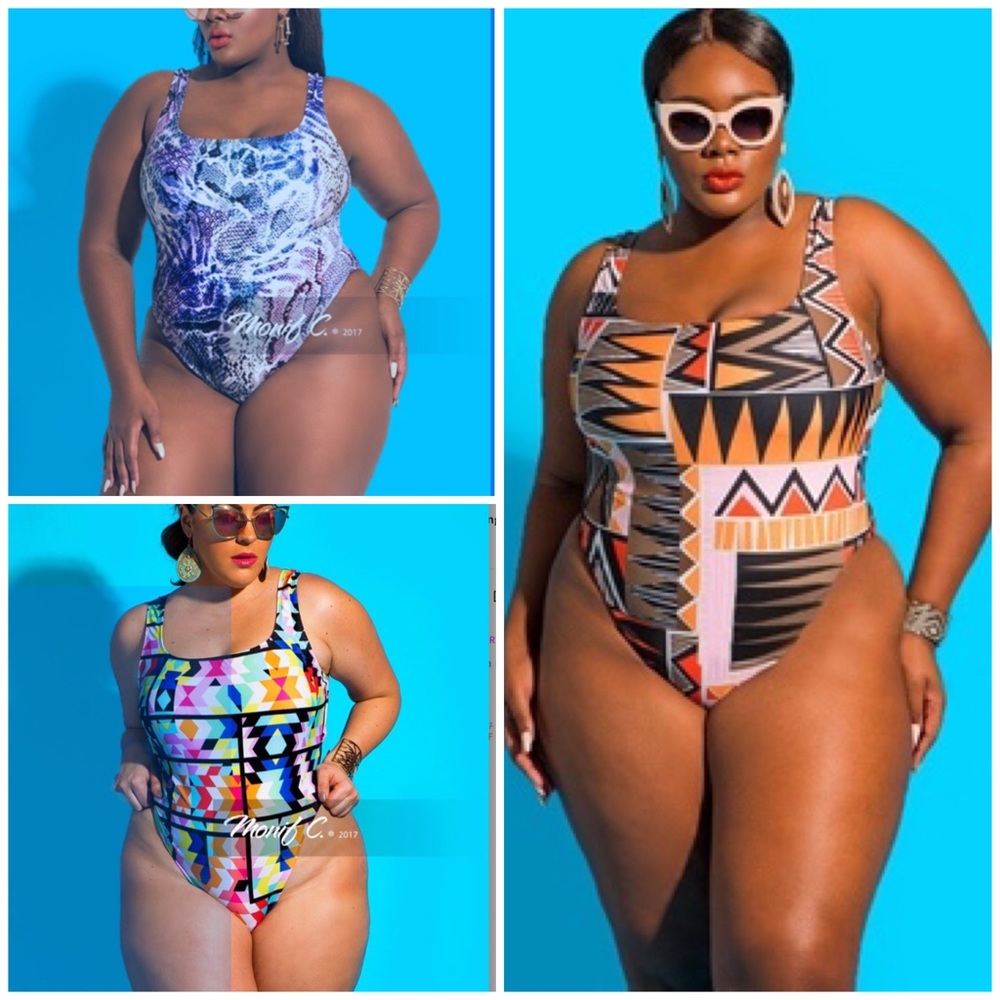 Plus Size ONE PIECE swimsuit multi colored